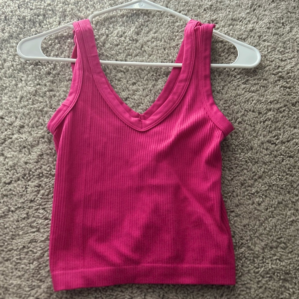 Rue21 Fuchsia Ribbed Tank Top